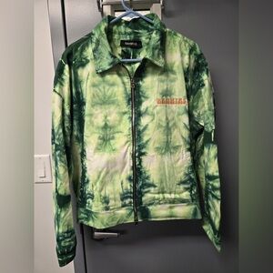 NAMIAS Green Tie-Dye Men's Shirt Jacket